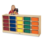 Jonti-Craft 20 Tub Mobile Classroom Storage with Colored Tubs