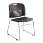 Safco Vy 4292 Sled Base Stacking Chair, 2-Pack, Black