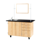 Diversified Woodcrafts 54" W Science Demo Mobile Lab Table with Sink & Storage