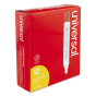 Universal Dry Erase Marker, Chisel Tip, Red, 12-Pack