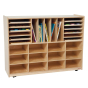 Wood Designs Childrens Classroom 12-Shelf Mobile Multi-Storage Unit