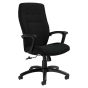 Global Synopsis 5090-4 Fabric High-Back Executive Office Chair with Arms (Shown in Black)