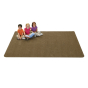 Carpets for Kids KIDply Soft Solids Rectangle Classroom Rug, Brown Sugar