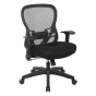 Office Star Deluxe R2 Spacegrid Back with Memory Foam Mesh Seat Chair, 4-way Flip Arms