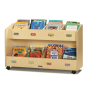 Jonti-Craft 8-Section Mobile Book Display Stand Organizer (example of use)
