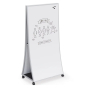 Mooreco Essentials Ogee 3' x 6' Mobile Porcelain Steel Curved Easel