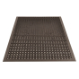 NoTrax 562 Sanitop 3' x 5' Rubber Drainage Anti-Fatigue Floor Mat, Black