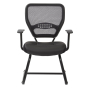 Office Star Space Seating Professional AirGrid Mesh-Back Eco-Leather Mid-Back Guest Chair