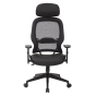 Office Star Space Seating Professional AirGrid Mesh-Back Eco-Leather High-Back Executive Office Chair