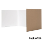 Flipside 48" x 12" Corrugated Cardboard Study Carrel, White, Pack of 24