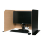 Flipside 70" x 23" Corrugated Cardboard Computer Privacy Study Carrel, Pack of 12