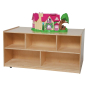 Wood Designs Classroom 10-Space Mobile Shelving Storage Unit, 23.5" H