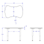 Jonti-Craft Berries 35" W x 24" D Height Adjustable Classroom Activity Table