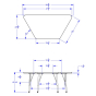 Jonti-Craft Berries 48" W x 24" D Trapezoid-Shaped Elementary Classroom Activity Table