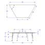 Jonti-Craft Berries 60" W x 30" D Trapezoid-Shaped Elementary Classroom Activity Table