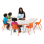 Jonti-Craft Berries 66" W x 60" D Elementary Horseshoe-Shaped Classroom Activity Table