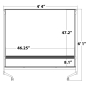 Best-Rite Dura-Rite Laminate 6' x 4' D.O.C. Mobile Divider Reversible