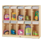 Jonti-Craft Take Home Center 10-Section Cubbie Coat Locker with Clear Paper-Trays