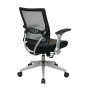 Office Star Space Seating Professional Synchro-Tilt AirGrid Mesh-Back Mid-Back Leather Managers Chair
