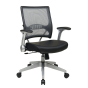 Office Star Professional Synchro-Tilt AirGrid Mesh-Back Leather Managers Chair