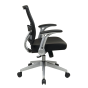 Office Star Space Seating Professional Synchro-Tilt AirGrid Mesh-Back Mid-Back Leather Managers Chair