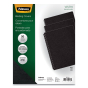 Fellowes 7.5 Mil 8.75" x 11.25" Round Corner Leather-Like Texture Black Binding Cover, 50/Pack