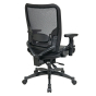 Office Star Space Seating Professional Dual Function AirGrid Mesh-Back Leather Mid-Back Task Chair