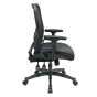 Office Star Space Seating Professional Dual Function AirGrid Mesh-Back Leather Mid-Back Task Chair