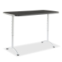 Iceberg ARC Height Adjustable Desk, 60" W x 30" D Graphite & Silver