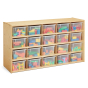 Jonti-Craft Young Time 20-Cubby Storage Unit with Clear Bins
