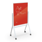 Best-Rite Visionary 3' x 4' Curve Mobile Magnetic Glass Whiteboard, White Frame
