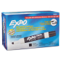 Expo Low-Odor Dry Erase Marker, Chisel Tip, Black, 12-Pack