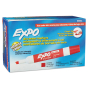 Expo Low-Odor Dry Erase Marker, Chisel Tip, Red, 12-Pack