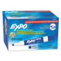 Expo Low-Odor Dry Erase Marker, Chisel Tip, Blue, 12-Pack