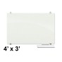 Best-Rite Visionary 4 ft. x 3 ft. Magnetic Glass Whiteboard (Shown in Glossy White)