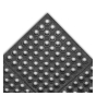 NoTrax Niru Cushion-Ease GSII 3' x 5' Rubber Anti-Slip Anti-Fatigue Floor Mat, Black