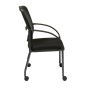 Office Star Pro-Line II ProGrid Mesh-Back Fabric Mid-Back Guest Chair, Casters