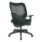 Office Star Space Seating REVV Self Adjusting SpaceFlex Plastic-Back Mesh Mid-Back Managers Chair