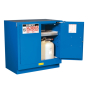 Just-Rite Sure-Grip EX 862328 Undercounter Self Close Two Door Hazardous Material Safety Cabinet, 22 Gallons, Royal Blue