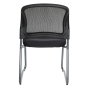 Office Star Pro-Line II Sled Base ProGrid Mesh-Back Fabric Stacking Guest Chair