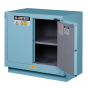 Justrite ChemCor Fume Hood Self-Closing Corrosive Chemical Storage Cabinets (Shown in Blue)