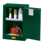 Just-Rite Sure-Grip EX 891224 Compac Self Close One Door Pesticides Safety Cabinet, 12 Gallons, Green (manual closing shown)