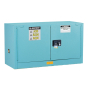Just-Rite Sure-Grip EX 891722 Piggyback Self Close Two Door Corrosives Acids Steel Safety Cabinet, 17 Gallons, Blue (manual closing doors shown)