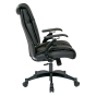 Office Star Space Seating Deluxe Synchro-Tilt Top Grain Leather High-Back Office Chair