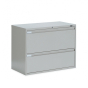 Global 9342P-2F1H 2-Drawer 42" Wide Lateral File Cabinet, Letter & Legal (Shown in Light Grey)