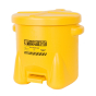Eagle 10 Gallon Polyethylene Oily Waste Safety Can with Foot Lever (yellow)