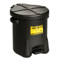 Eagle 14 Gallon Polyethylene Oily Waste Safety Can with Foot Lever (black)