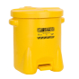 Eagle 14 Gallon Polyethylene Oily Waste Safety Can with Foot Lever (yellow)