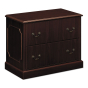 HON 94223NN 2-Drawer 38" Wide Lateral File Cabinet, Letter & Legal, Mahogany