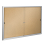 Best-Rite 95SAE Deluxe Indoor 5 x 3 Enclosed Bulletin Board Cabinet (Shown in Natural Cork)